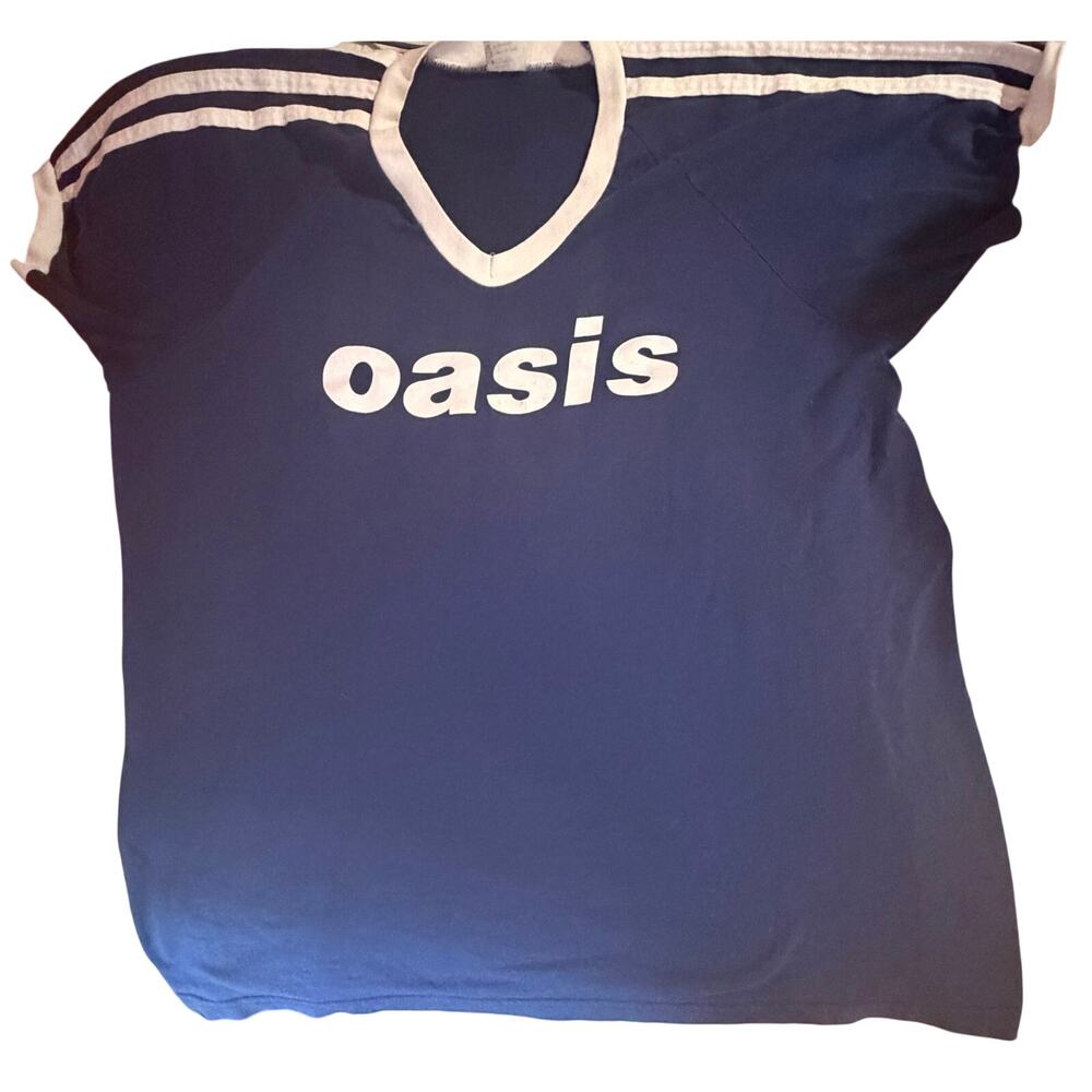 Authentic Vintage Soccer-Style 90s OASIS Ringer tee sz XL